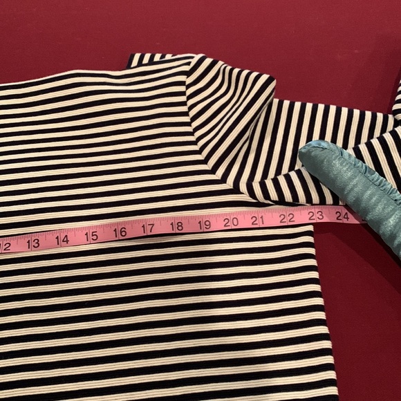 Talbots Top, size 1X, see measurements, Navy and White - Picture 12 of 12